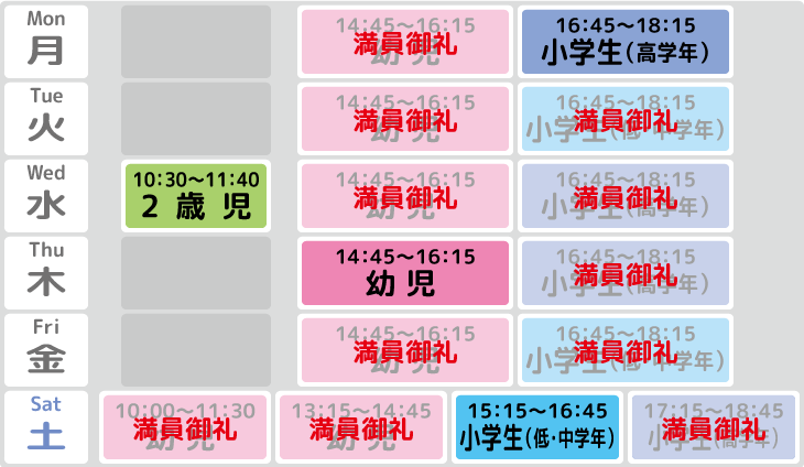 アトリエ　空き状況